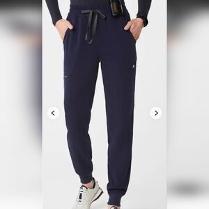 Figs High Waisted Uman Relaxed Jogger Scrub Pants, Navy, Medium